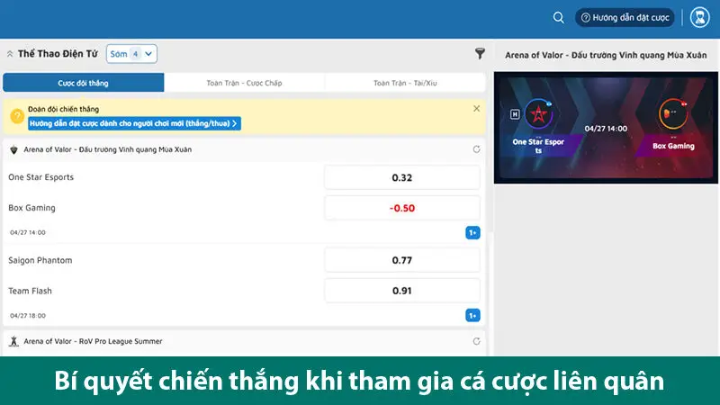 Bí quyết chiến thắng khi tham gia cá cược liên quân tại hi88