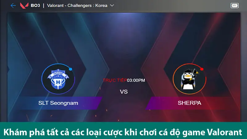 Khám phá tất cả các loại cược khi chơi cá độ game Valorant