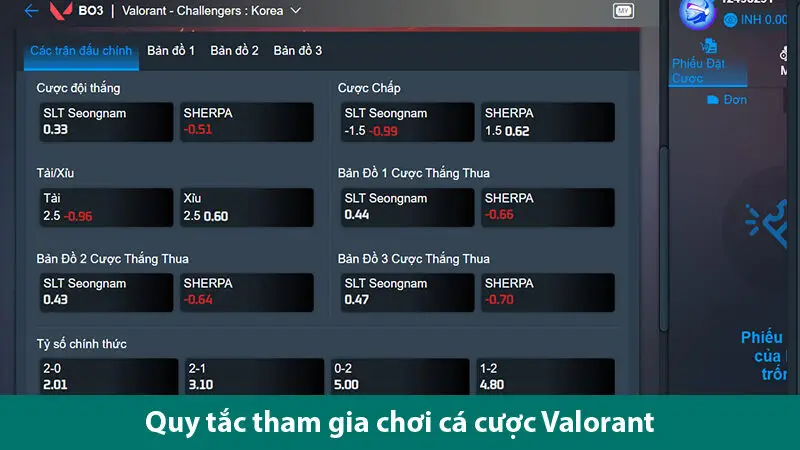 Quy tắc tham gia chơi cá cược Valorant tại các nền tảng trực tuyến